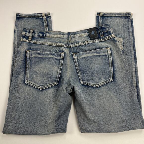 One by One Teaspoon Awesome Baggies Cobain Destroyed Boyfriend Jeans Size 28 - Picture 12 of 16